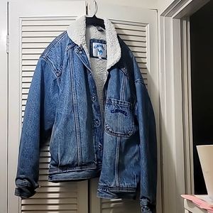 Camel Denim Jean jacket sherpa lined